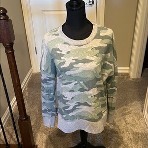 Soft Camo Crewneck Sweatshirt - Green/Grey